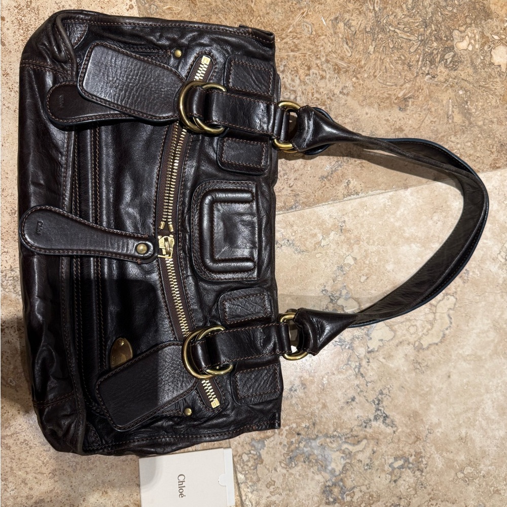 Chloe Black Leather Shoulder Bag
